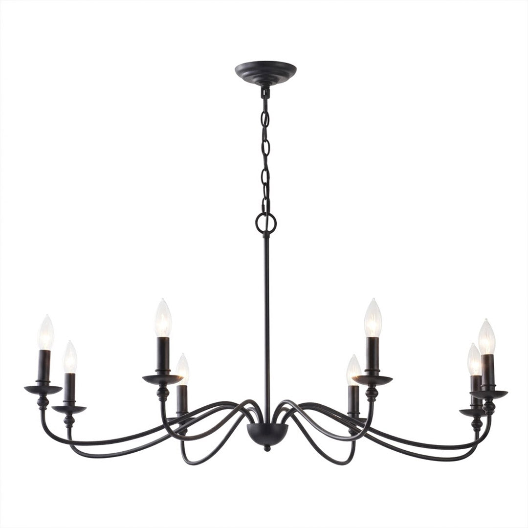 Versailles brass candle chandelier above dining table warm vintage light traditional interior