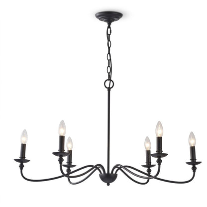 Versailles brass candle chandelier above dining table warm vintage light traditional interior