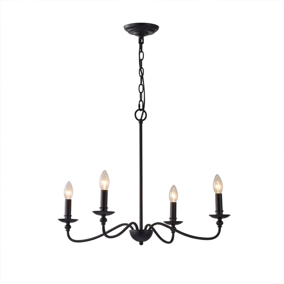 Versailles brass candle chandelier above dining table warm vintage light traditional interior
