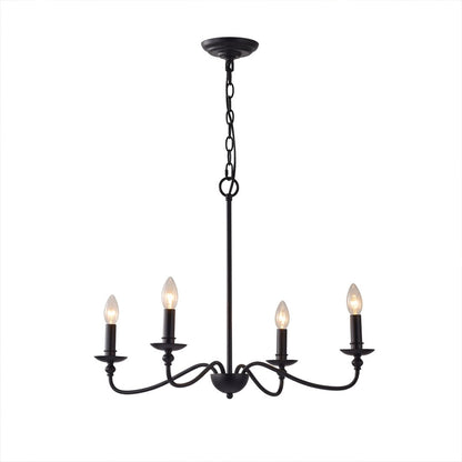 Versailles brass candle chandelier above dining table warm vintage light traditional interior