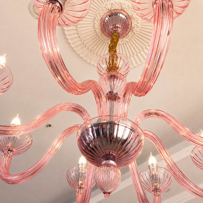 Vienna candle style multi arm radiating cluster structure Hollywood Regency Vintage chandelier detail close up