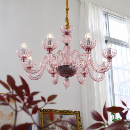 Vienna candle style multi arm radiating cluster structure Hollywood Regency Vintage chandelier detail close up