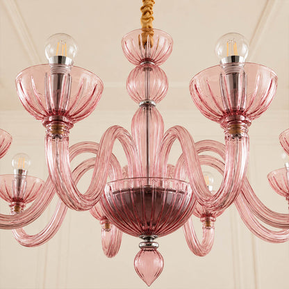 Vienna fluted glass craftsmanship vertical ridges texture light refraction detail close up Hollywood Regency Vintage quality