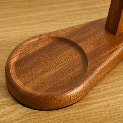 Vireo candle warmer lamp walnut wood grain natural texture warm tone detail close up organic