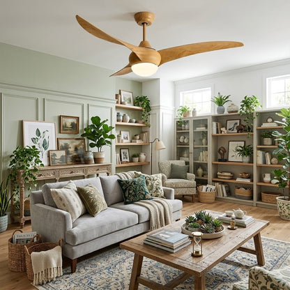 Volari flush mount ceiling fan modern minimalist living room 8 foot ceiling low profile installation