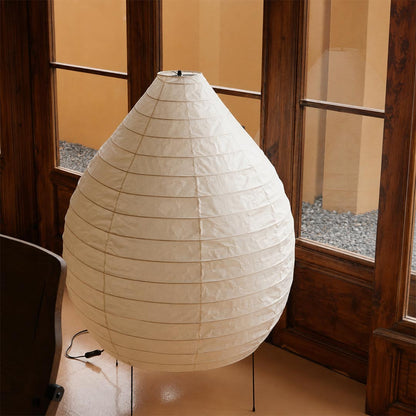 Akari 23N Washi Paper Pear-Shape Sculptural Floor Lamp