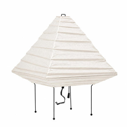 Washi Paper 5X Table Lamp minimalist pyramid shape rice paper desk light off status - stuberlighting