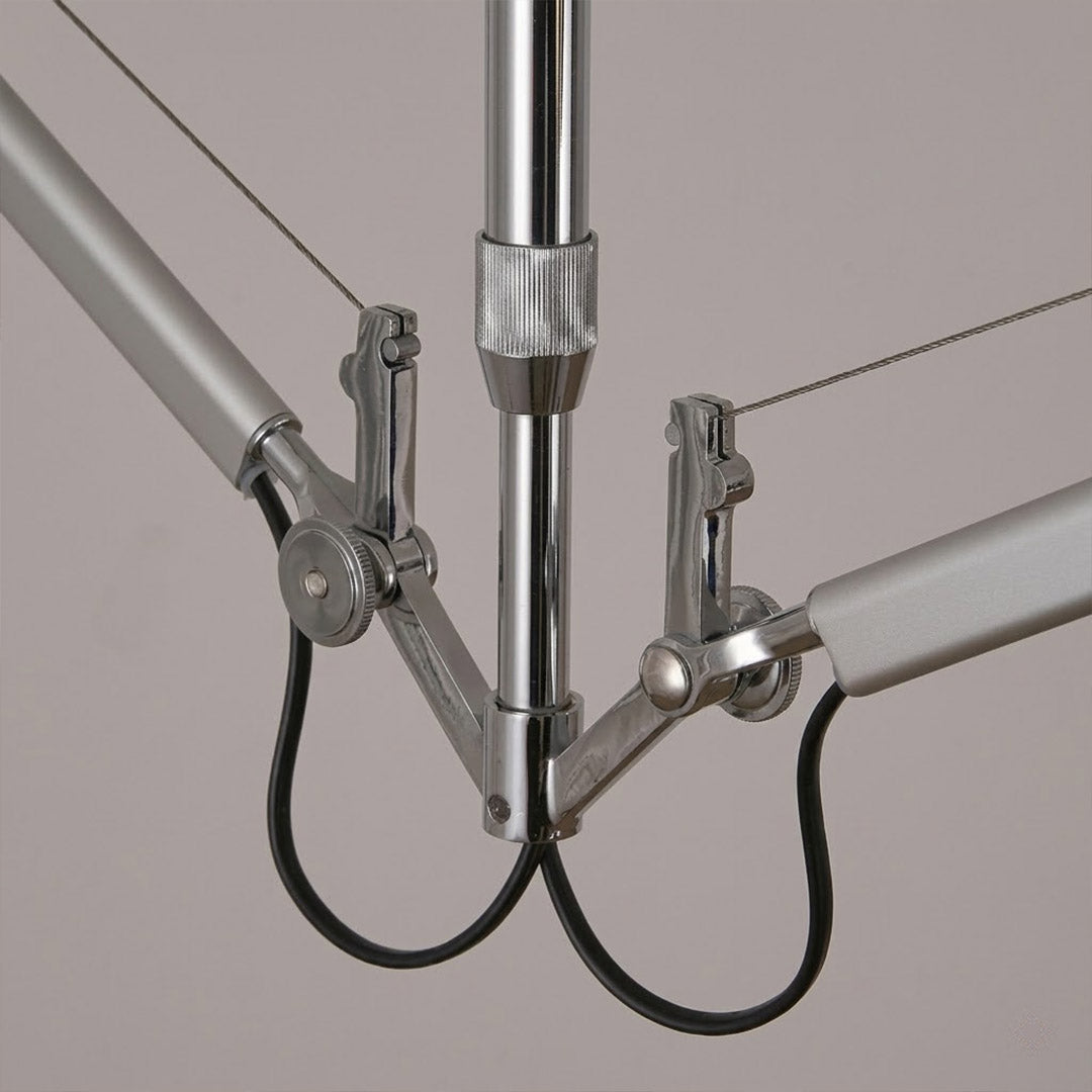 Wren pendant double arm adjustable swing positions multiple angles showing pivot range function demonstration