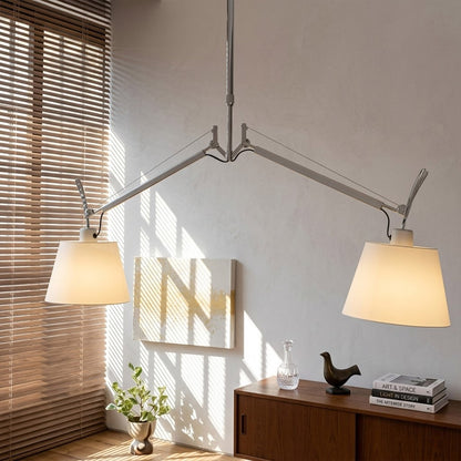 Wren swing arm pendant home office multi purpose desk adjustable parchment shade work writing flexible task lighting