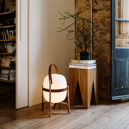 Wynne Ash Wood portable lantern living room reading corner modern Scandinavian Mid Century cordless warm glow interior lifestyle